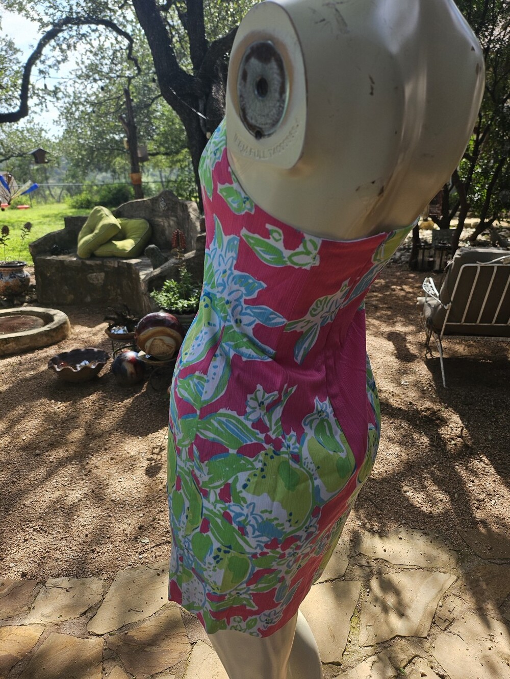 Lilly Pulitzer Strapless Pink Tropical Print Mini Shift Dress Size 0 - Picture 5 of 13